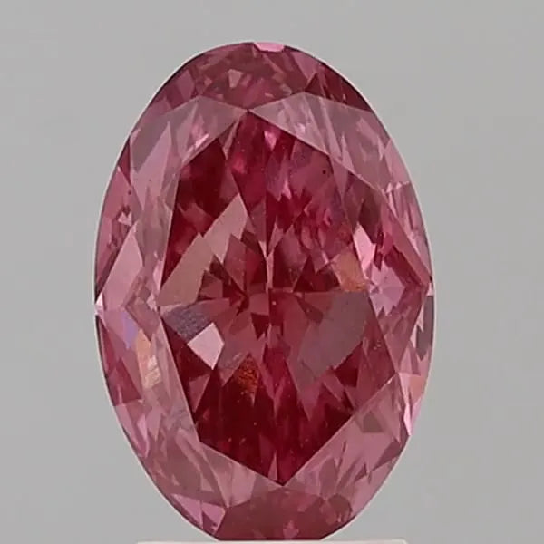 3.06ct Oval Lab Grown Diamond (Colour Fancy Vivid Pink, Clarity VS1, IGI Certified)