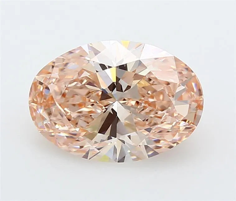 3.06ct Oval Lab Grown Diamond (Colour Fancy Vivid Pink, Clarity VVS2, IGI Certified)