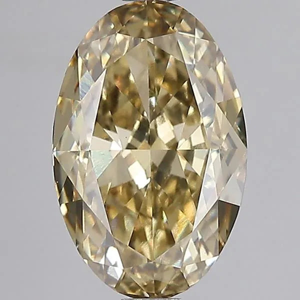 3.06ct Oval Lab Grown Diamond (Colour Fancy Yellow, Clarity VVS1, IGI Certified)