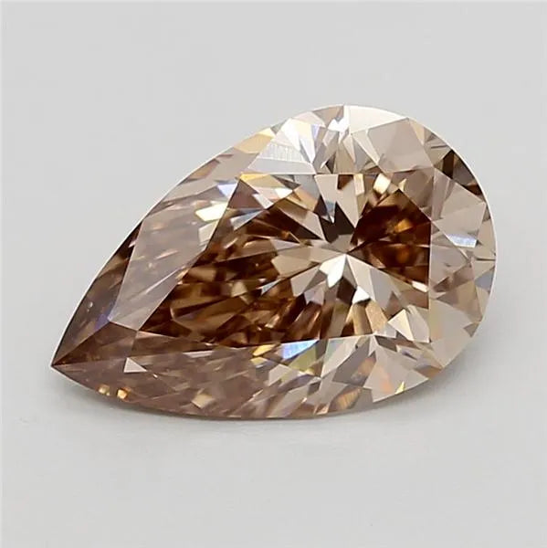 3.06ct Pear Lab Grown Diamond (Colour Fancy Brown, Clarity VS1, IGI Certified)