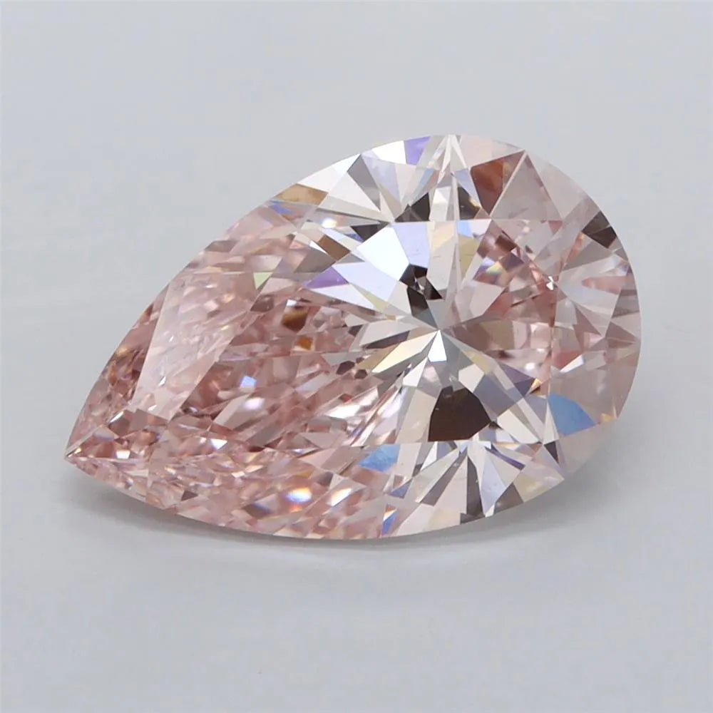 3.06ct Pear Lab Grown Diamond (Colour Fancy Intense Pink, Clarity VS1, IGI Certified)