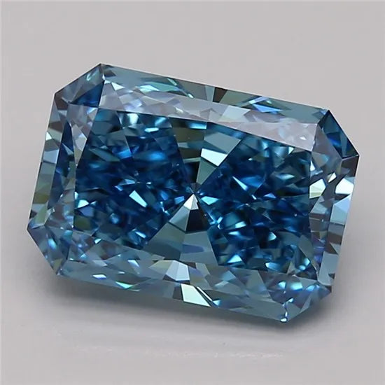 3.06ct Radiant Lab Grown Diamond (Colour Fancy Vivid Blue, Clarity VS1, Cut EX, IGI Certified)
