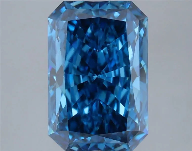 3.06ct Radiant Lab Grown Diamond (Colour Fancy Vivid Blue, Clarity VS2, IGI Certified)