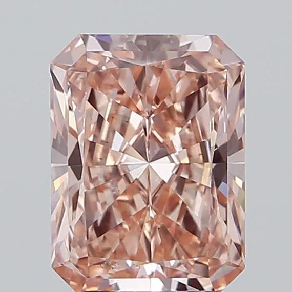 3.06ct Radiant Lab Grown Diamond (Colour Fancy Vivid Orangey Pink, Clarity VS1, IGI Certified)