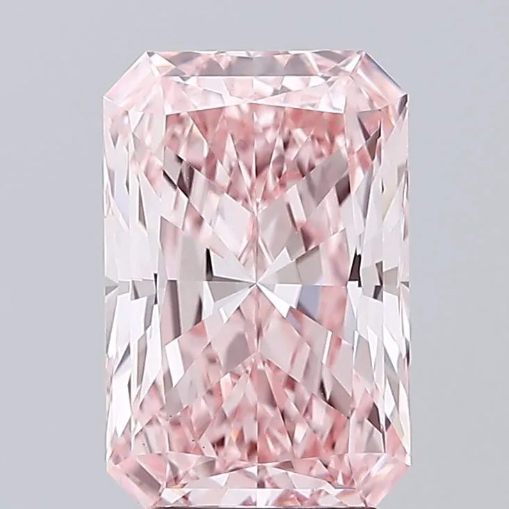 3.06ct Radiant Lab Grown Diamond (Colour Fancy Vivid Pink, Clarity VVS2, IGI Certified)