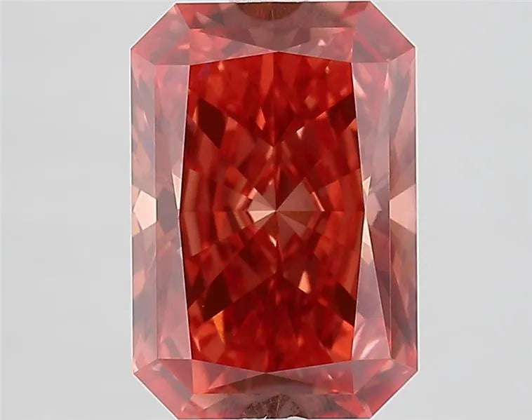 3.06ct Radiant Lab Grown Diamond (Colour Fancy Vivid Reddish Pink, Clarity VVS2, IGI Certified)