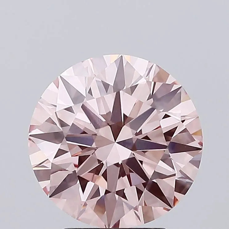 3.06ct Round Lab Grown Diamond (Colour Fancy Intense Pink, Clarity VS1, Cut ID, IGI Certified)