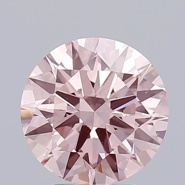 3.06ct Round Lab Grown Diamond (Colour Fancy Intense Pink, Clarity VVS2, Cut ID, IGI Certified)