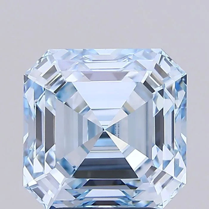 3.07ct Asscher Lab Grown Diamond (Colour Fancy Intense Blue, Clarity VVS1, IGI Certified)