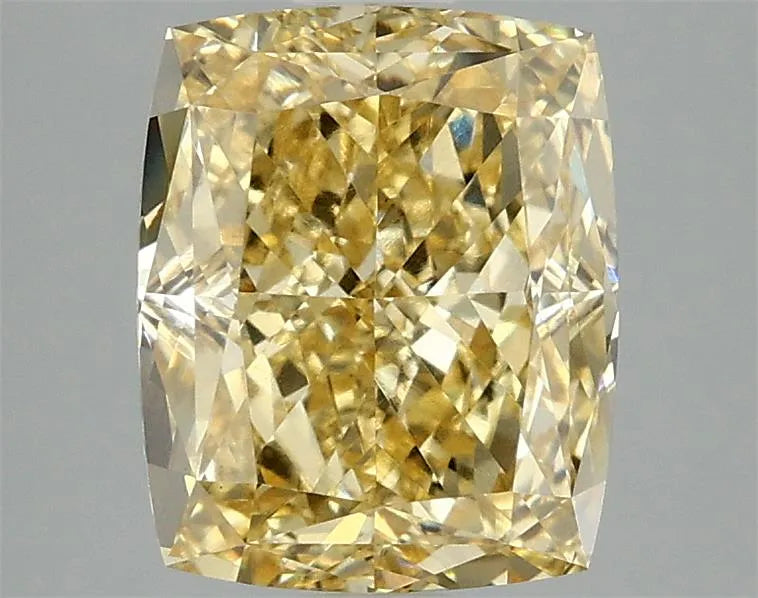 3.07ct Cushion modified Lab Grown Diamond (Colour Fancy Intense Yellow, Clarity VVS2, IGI Certified)