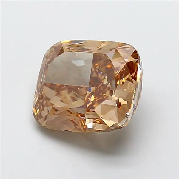 3.07ct Cushion modified Lab Grown Diamond (Colour Fancy Light Brown, Clarity VS1, IGI Certified)