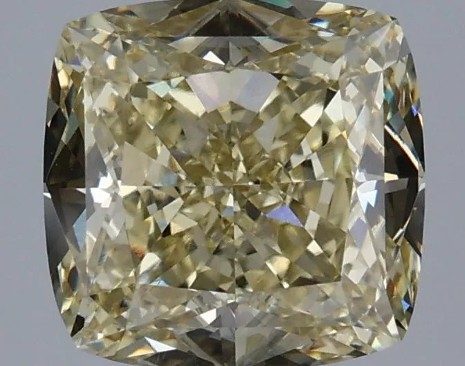 3.07ct Cushion modified Lab Grown Diamond (Colour Fancy Light Yellow, Clarity VVS2, IGI Certified)