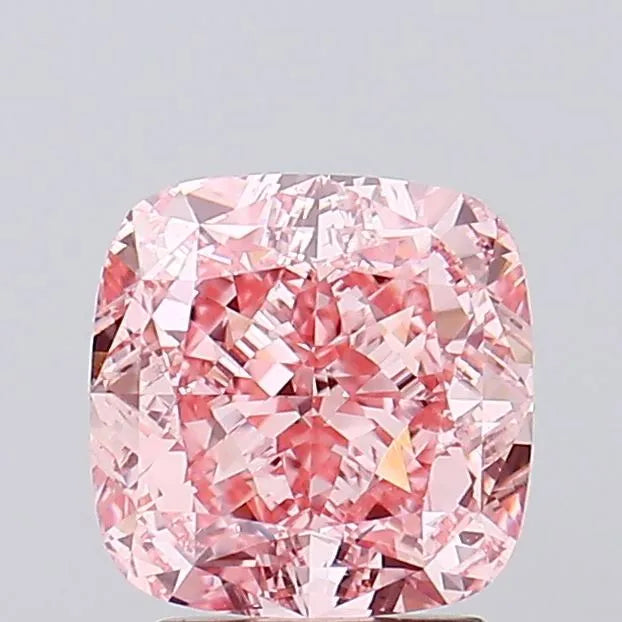 3.07ct Cushion modified Lab Grown Diamond (Colour Fancy Vivid Pink, Clarity VVS2, IGI Certified)