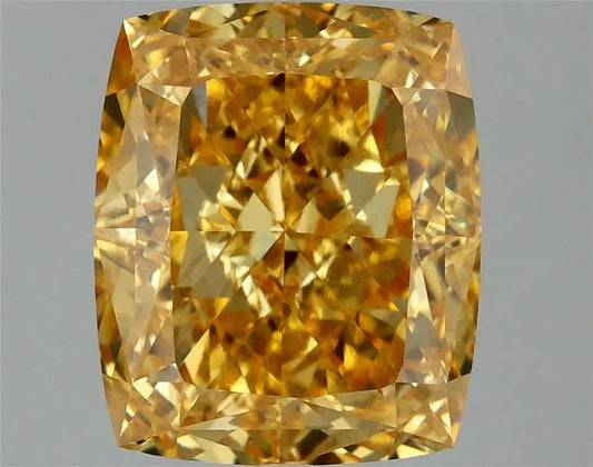 3.07ct Cushion modified Lab Grown Diamond (Colour Fancy Vivid Yellow, Clarity VS2, IGI Certified)