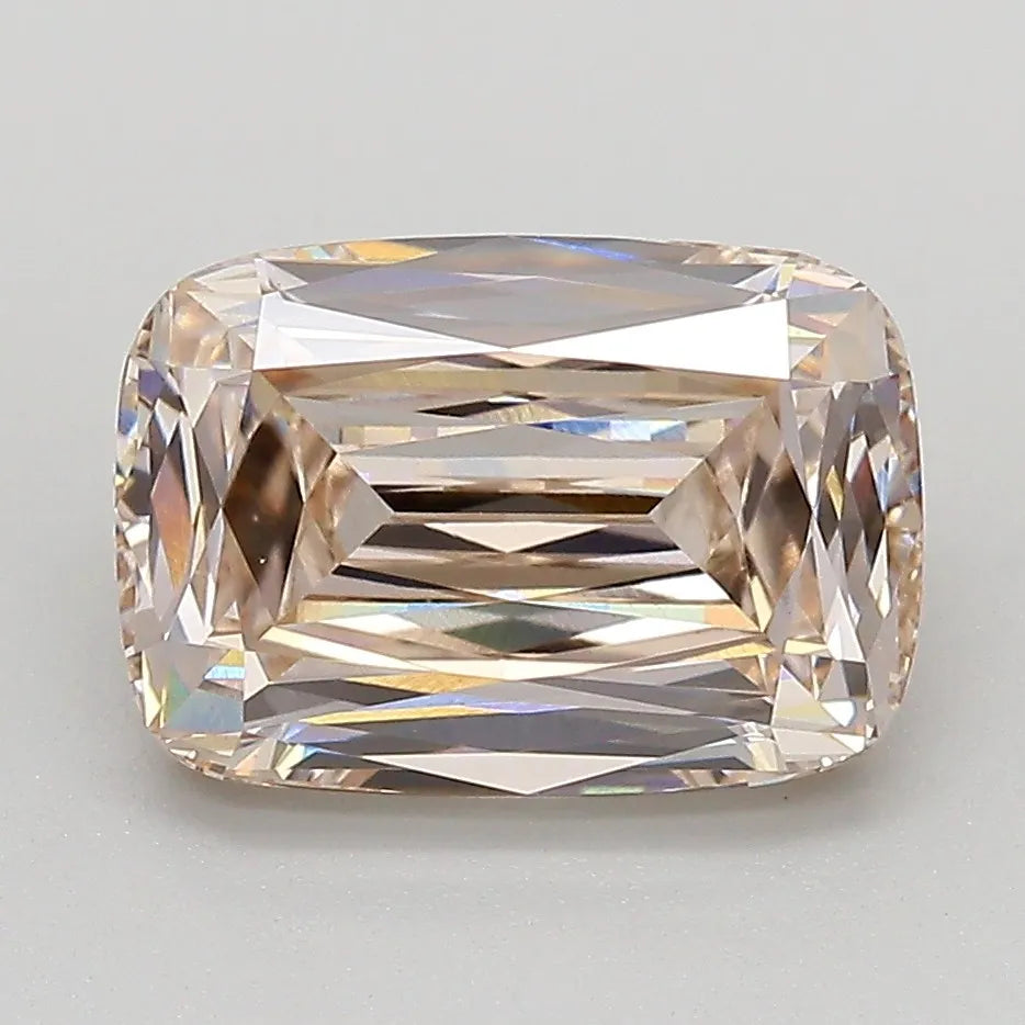 3.07ct Cushion modified Lab Grown Diamond (Colour Very Light Brown, Clarity VS1, IGI Certified)