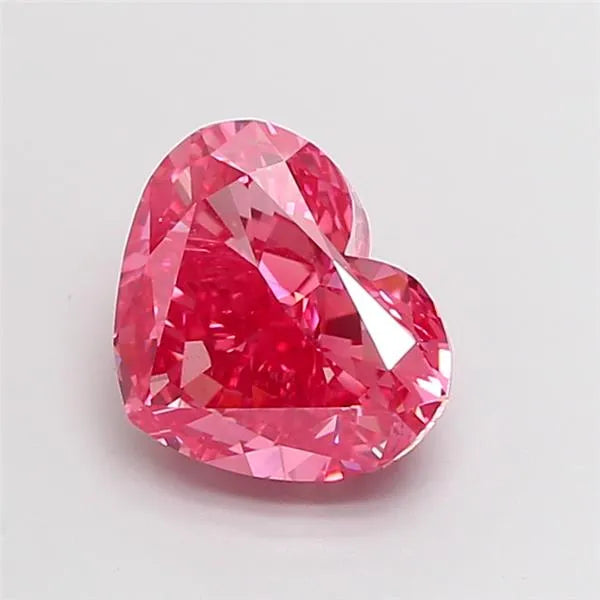 3.07ct Heart Lab Grown Diamond (Colour Fancy Vivid Pink, Clarity VVS2, IGI Certified)