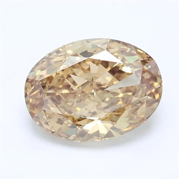 3.07ct Oval Lab Grown Diamond (Colour Fancy Intense Brownish Yellow, Clarity VVS2, IGI Certified)