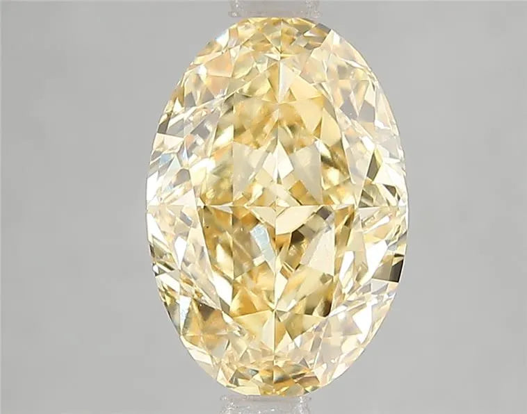 3.07ct Oval Lab Grown Diamond (Colour Fancy Intense Yellow, Clarity VVS2, IGI Certified)