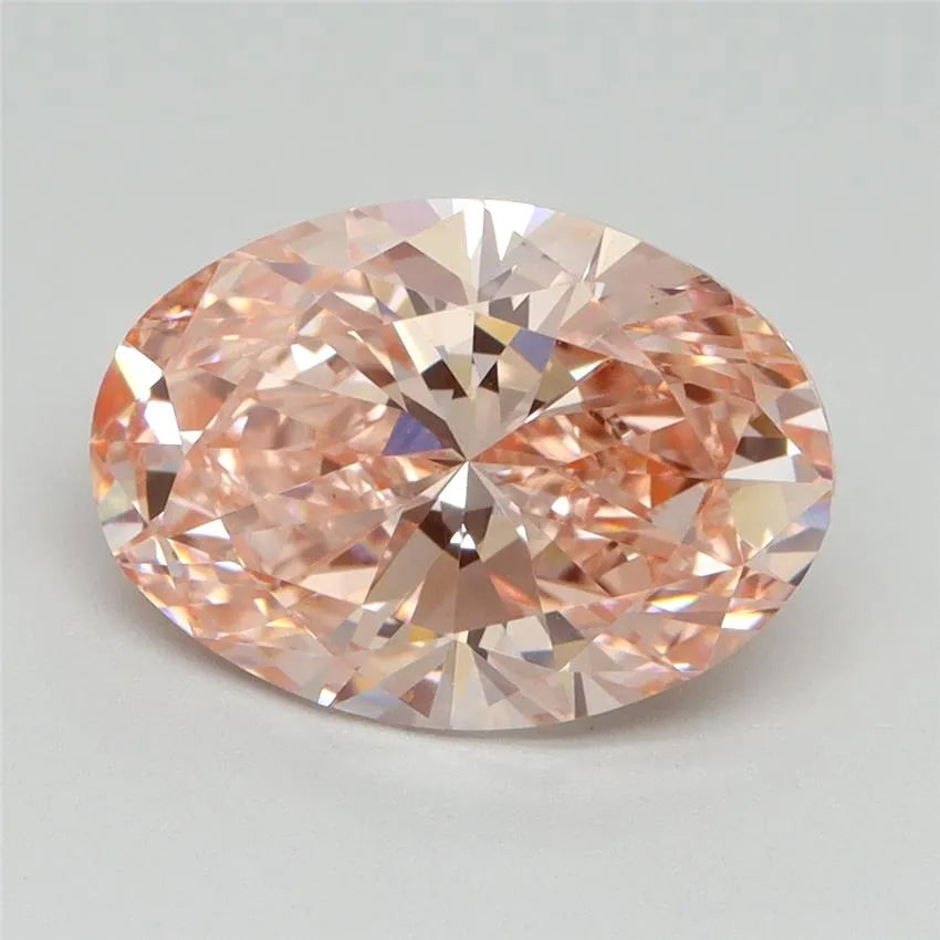 3.07ct Oval Lab Grown Diamond (Colour Fancy Vivid Pink, Clarity VS1, IGI Certified)