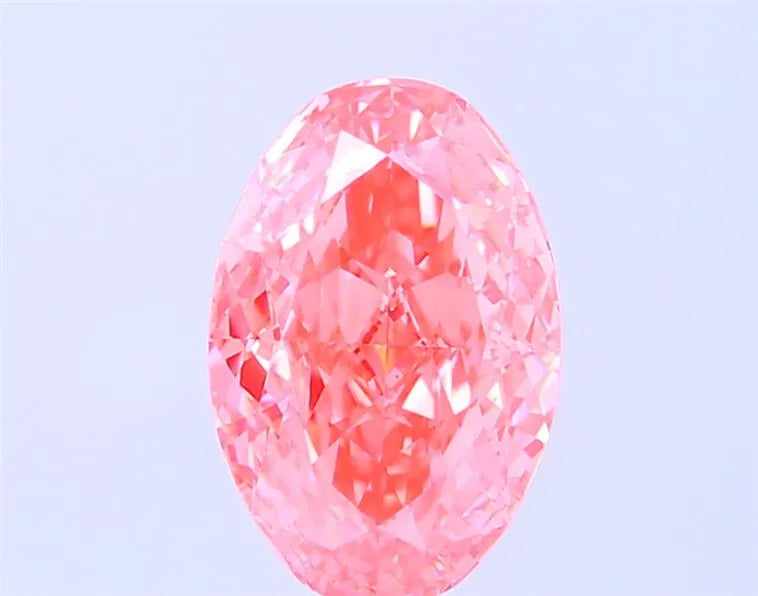 3.07ct Oval Lab Grown Diamond (Colour Fancy Vivid Pink, Clarity VVS2, IGI Certified)