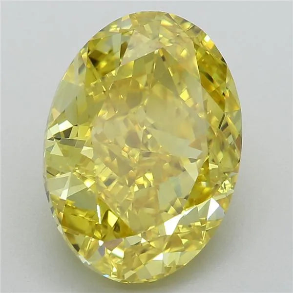 3.07ct Oval Lab Grown Diamond (Colour Fancy Vivid Yellow, Clarity VVS2, IGI Certified)