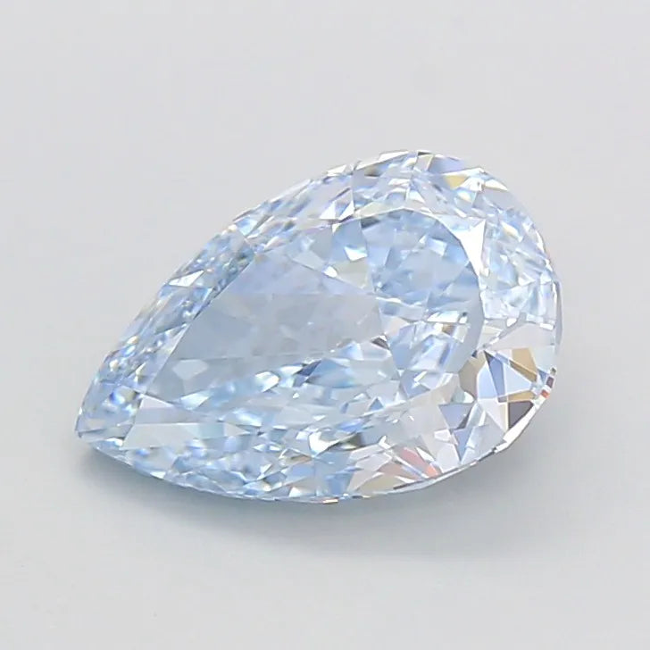 3.07ct Pear Lab Grown Diamond (Colour Fancy Blue, Clarity VS1, IGI Certified)