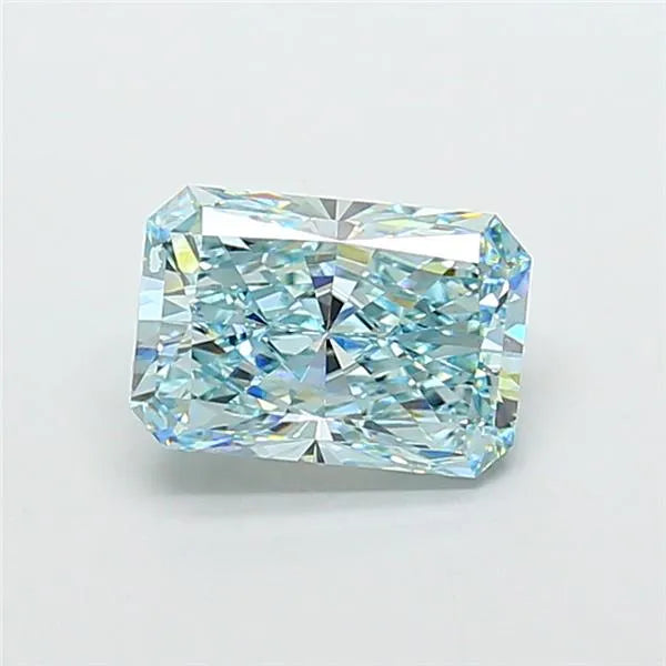 3.07ct Radiant Lab Grown Diamond (Colour Fancy Intense Greenish Blue, Clarity VVS2, IGI Certified)