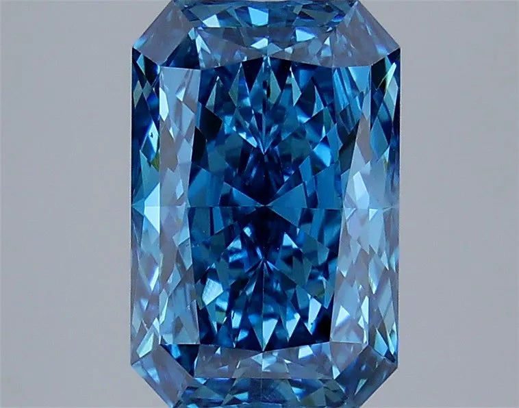 3.07ct Radiant Lab Grown Diamond (Colour Fancy Vivid Blue, Clarity VS2, IGI Certified)