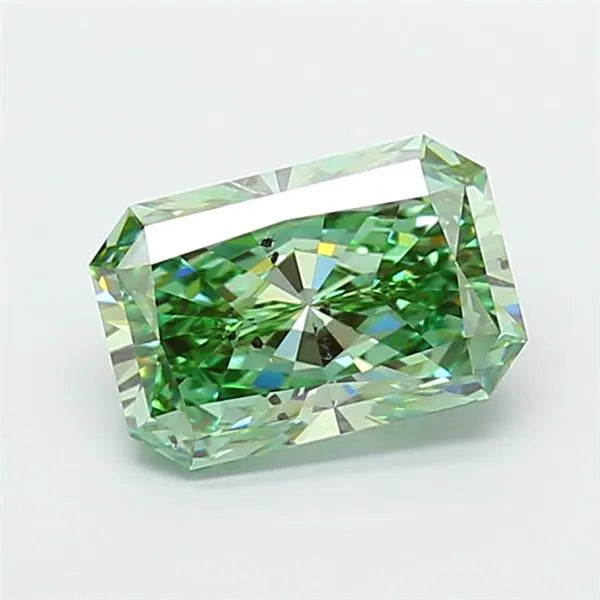 3.07ct Radiant Lab Grown Diamond (Colour Fancy Vivid Green, Clarity SI2, IGI Certified)