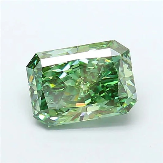3.07ct Radiant Lab Grown Diamond (Colour Fancy Vivid Green, Clarity VS1, IGI Certified)
