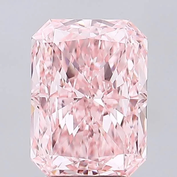 3.07ct Radiant Lab Grown Diamond (Colour Fancy Vivid Pink, Clarity VS1, IGI Certified)
