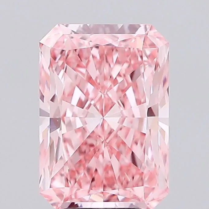3.07ct Radiant Lab Grown Diamond (Colour Fancy Vivid Pink, Clarity VVS1, IGI Certified)