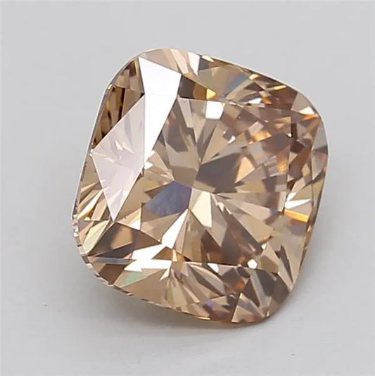 3.08ct Cushion modified Lab Grown Diamond (Colour Fancy Brown, Clarity VS1, IGI Certified)