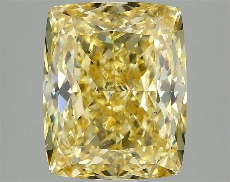 3.08ct Cushion modified Lab Grown Diamond (Colour Fancy Intense Yellow, Clarity VS1, IGI Certified)