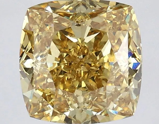 3.08ct Cushion modified Lab Grown Diamond (Colour Fancy Intense Yellow, Clarity VS1, IGI Certified)