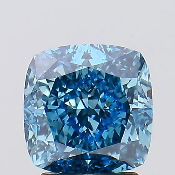 3.08ct Cushion modified Lab Grown Diamond (Colour Fancy Vivid Blue, Clarity VVS2, IGI Certified)