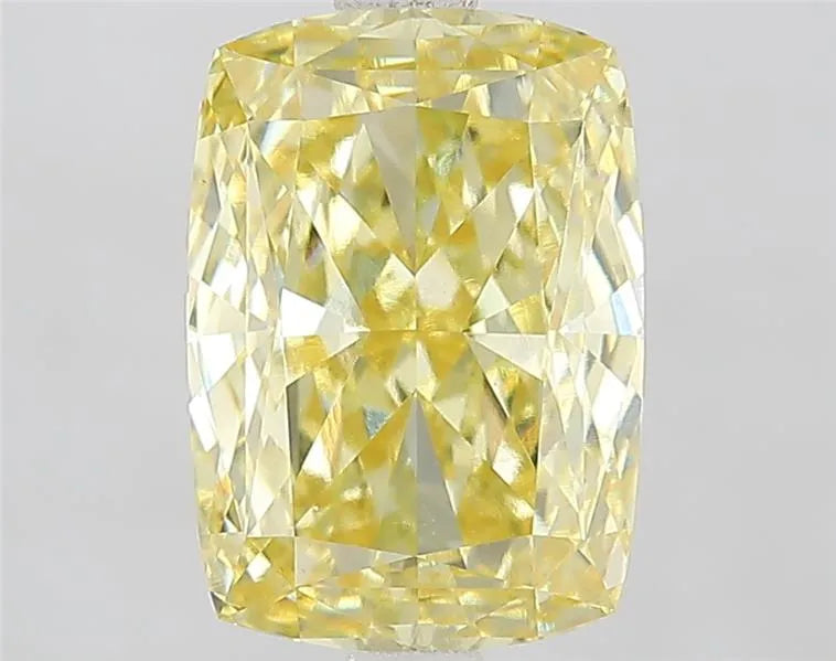 3.08ct Cushion modified Lab Grown Diamond (Colour Fancy Yellow, Clarity VVS2, IGI Certified)