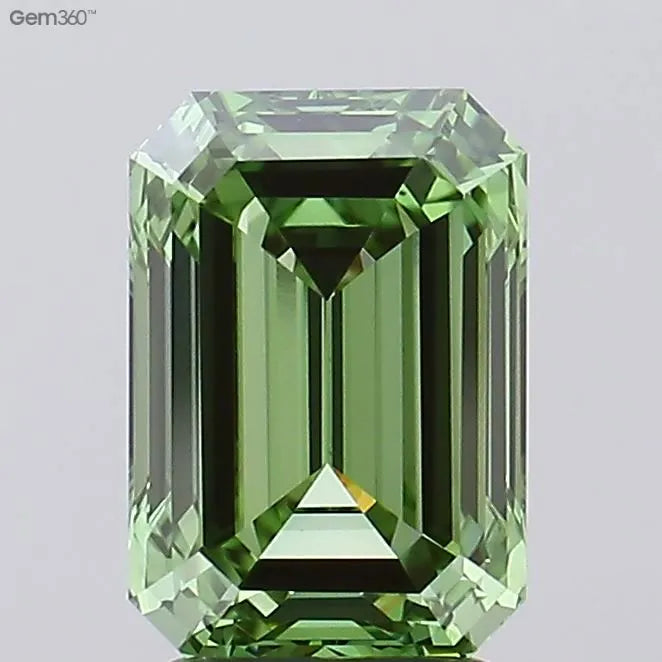 3.08ct Emerald Lab Grown Diamond (Colour Fancy Vivid Green, Clarity VS1, IGI Certified)