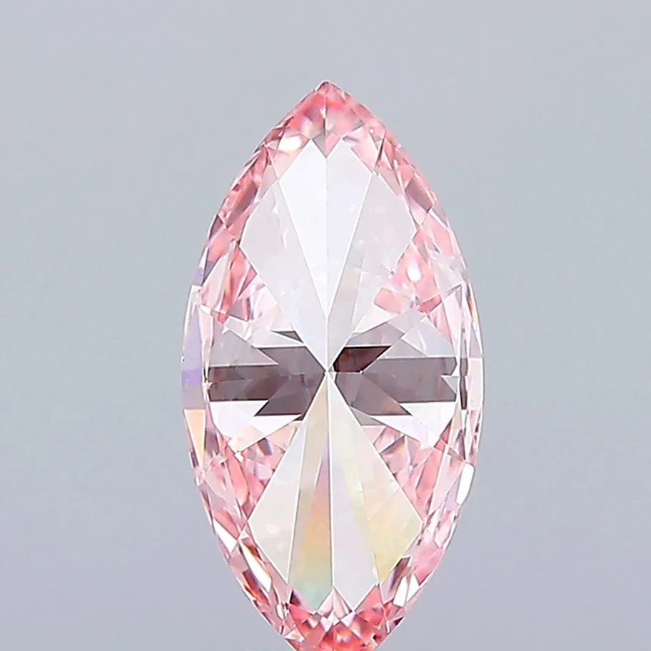 3.08ct Marquise Lab Grown Diamond (Colour Fancy Vivid Pink, Clarity VVS2, IGI Certified)