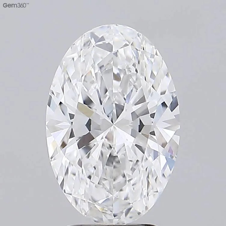 3.08ct Oval Lab Grown Diamond (Colour D, Clarity VVS2, IGI Certified)