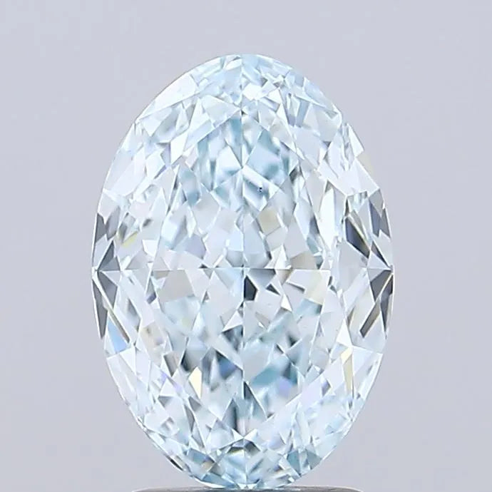 3.08ct Oval Lab Grown Diamond (Colour Fancy Light Blue, Clarity VS1, IGI Certified)
