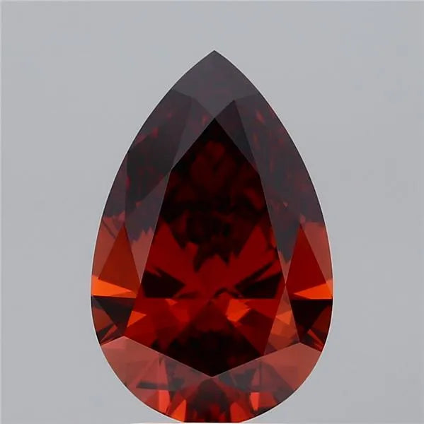 3.08ct Pear Lab Grown Diamond (Colour Fancy Deep Orange, Clarity VS1, IGI Certified)