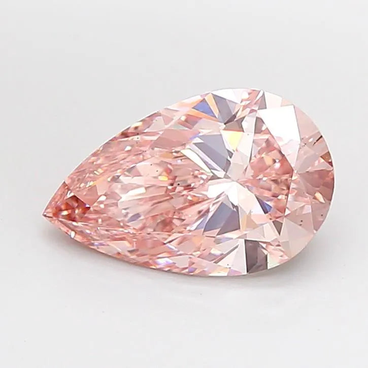3.08ct Pear Lab Grown Diamond (Colour Fancy Intense Brownish Pink, Clarity VS2, IGI Certified)