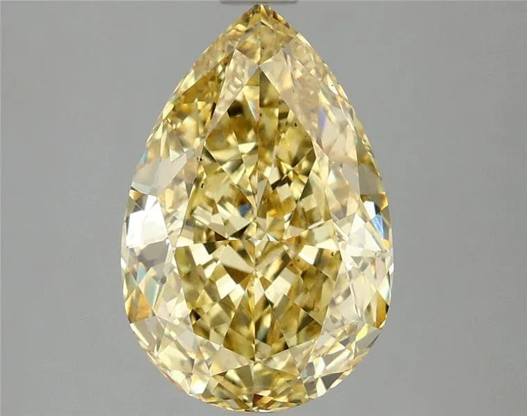 3.08ct Pear Lab Grown Diamond (Colour Fancy Intense Yellow, Clarity VS2, IGI Certified)