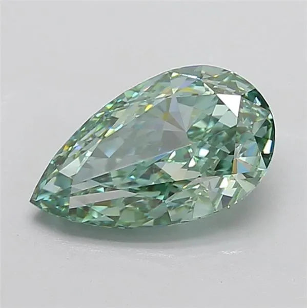 3.08ct Pear Lab Grown Diamond (Colour Fancy Vivid Blueish Green, Clarity VVS2, IGI Certified)