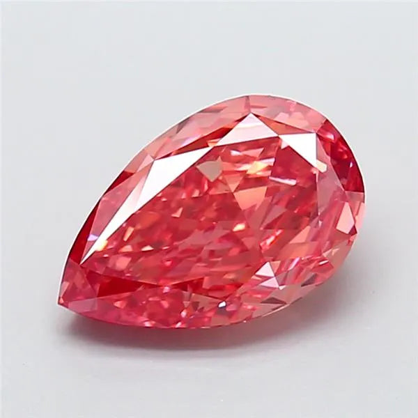 3.08ct Pear Lab Grown Diamond (Colour Fancy Vivid Pink, Clarity VS1, IGI Certified)