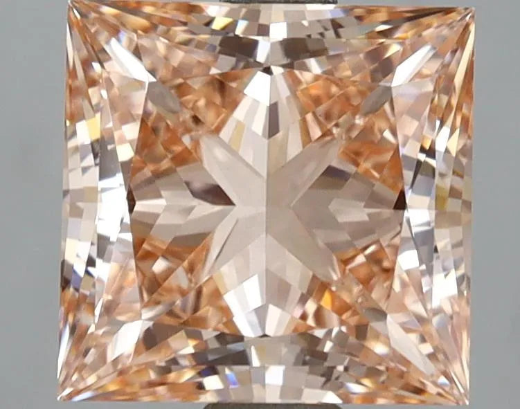 3.08ct Princess Lab Grown Diamond (Colour Fancy Intense Orange Pink, Clarity VVS2, IGI Certified)