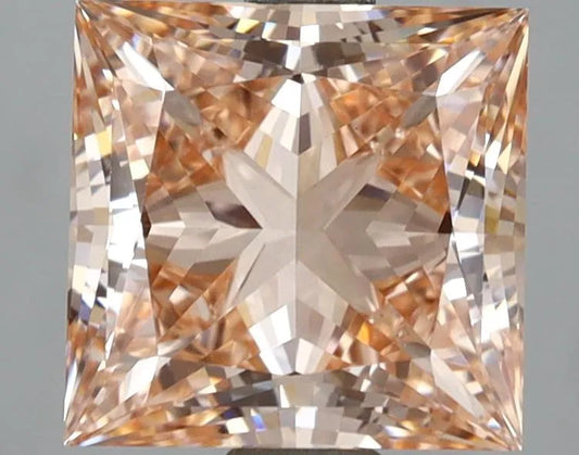 3.08ct Princess Lab Grown Diamond (Colour Fancy Intense Orange Pink, Clarity VVS2, IGI Certified)