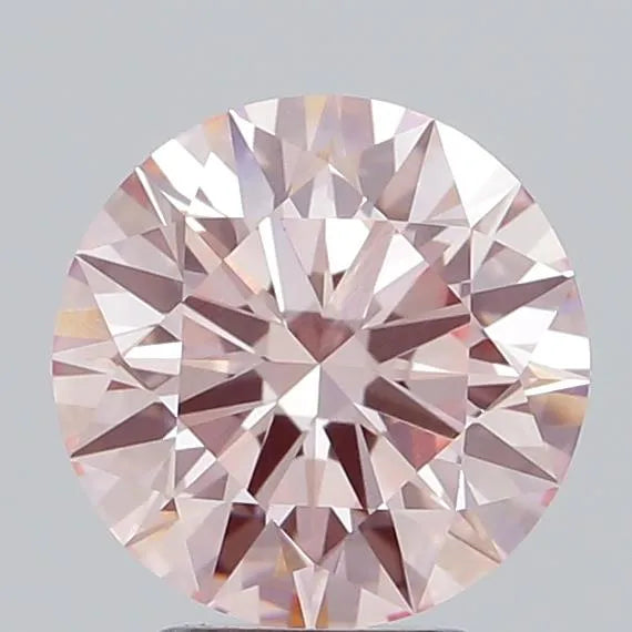 3.08ct Round Lab Grown Diamond (Colour Fancy Intense Pink, Clarity VVS2, Cut ID, IGI Certified)