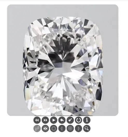 3.09ct Cushion brilliant Lab Grown Diamond (Colour E, Clarity VVS2, IGI Certified)